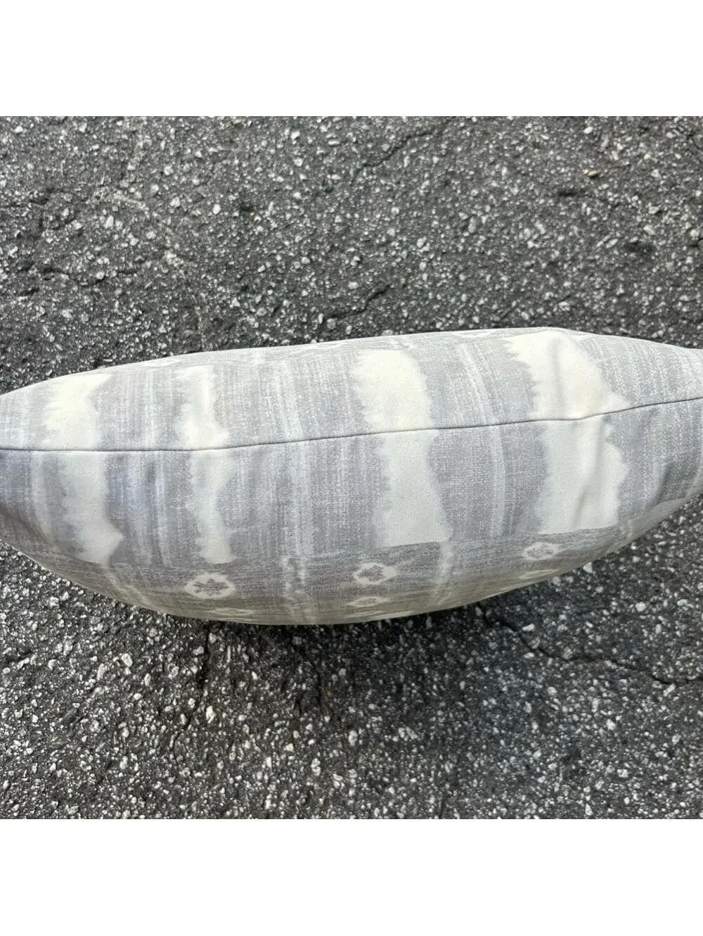 Pottery Barn Zuma Stripe Indoor/Outdoor Throw Pillow in Grey | 22” x 22”